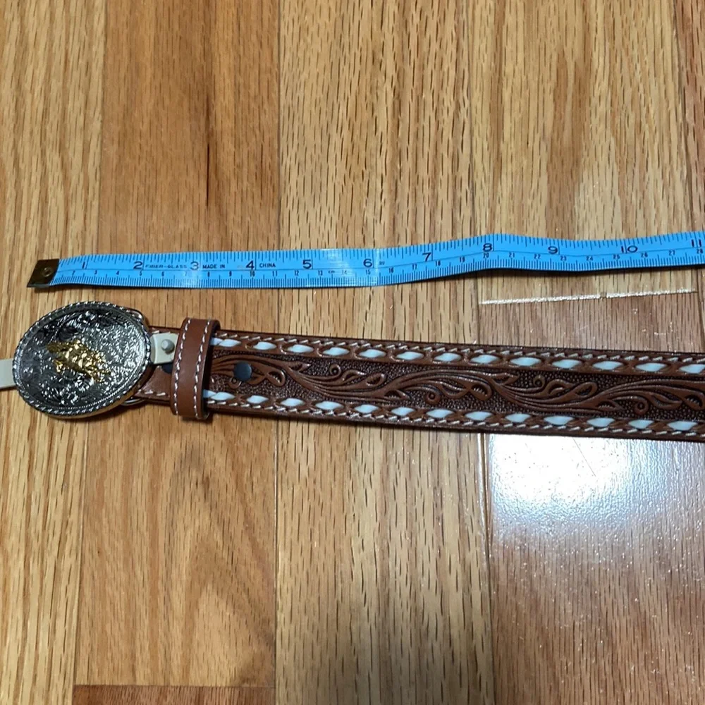 Resistol boys western plaque buckle belt